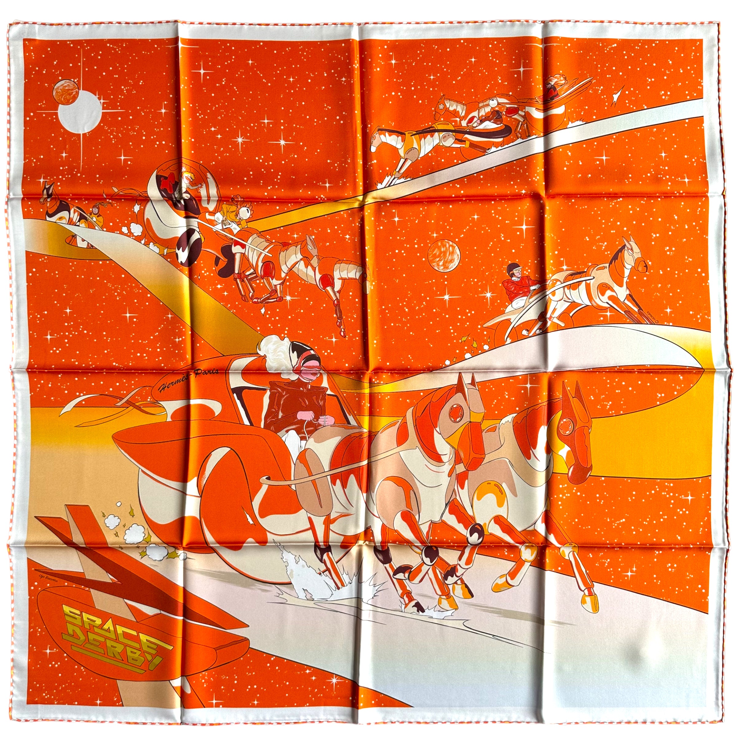 Space-derby-foulard-hermes-couleur-orange