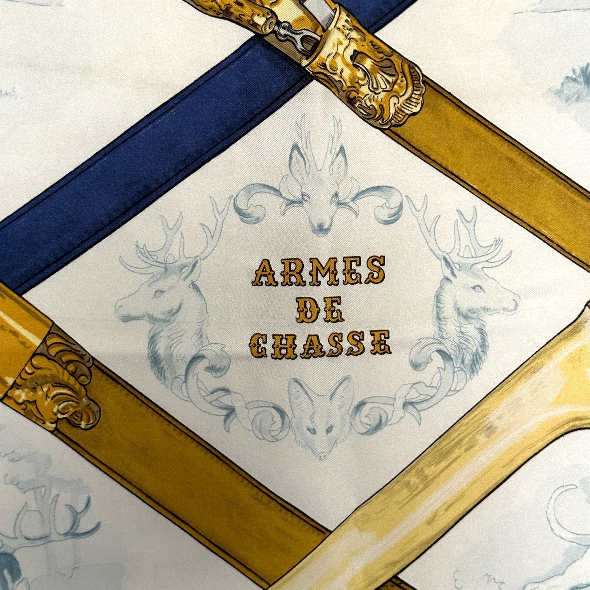 Armes de chasse - FOULARD HERMES 90CM - Carré Society