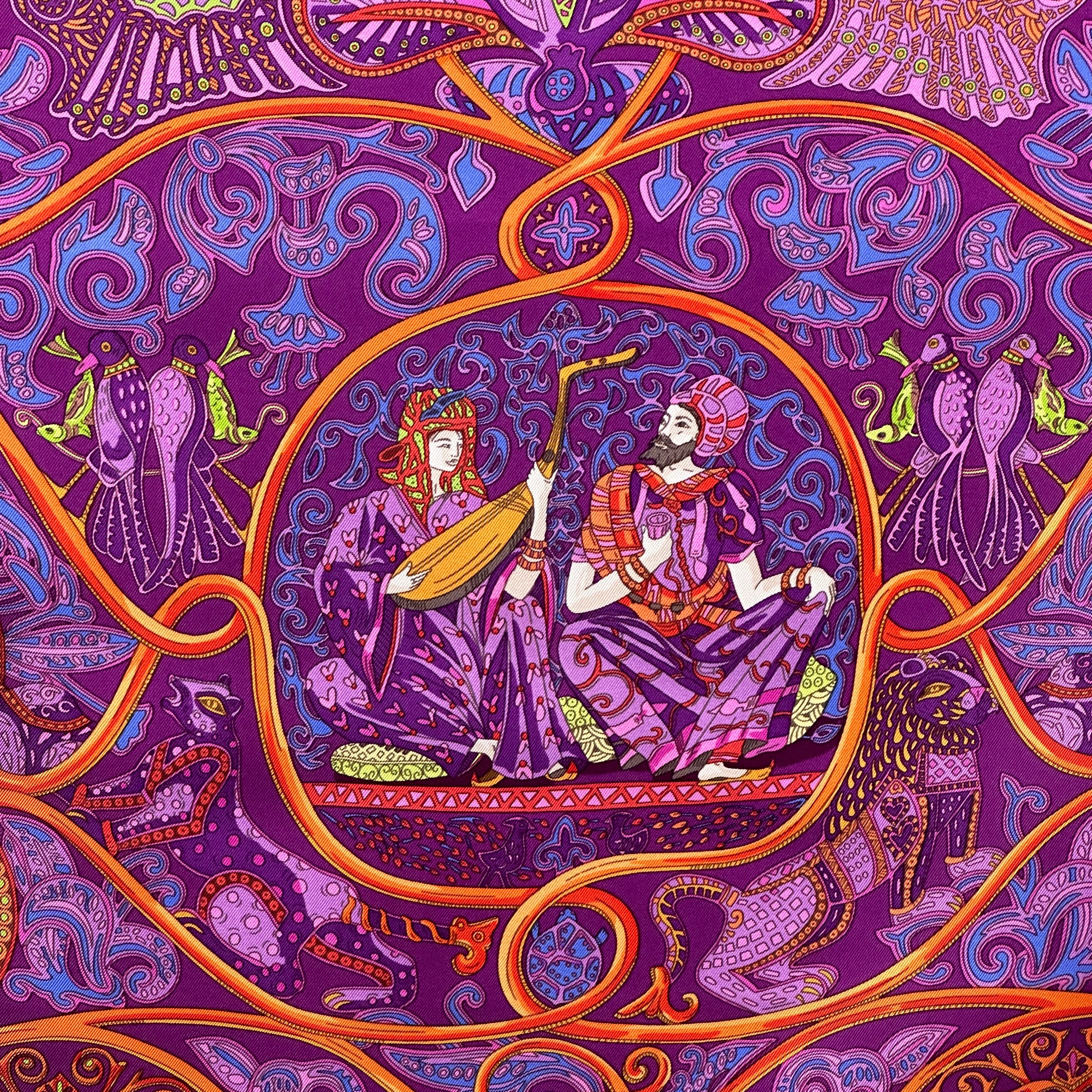 The charming animal scarf - HERMES SCARF 90 CM