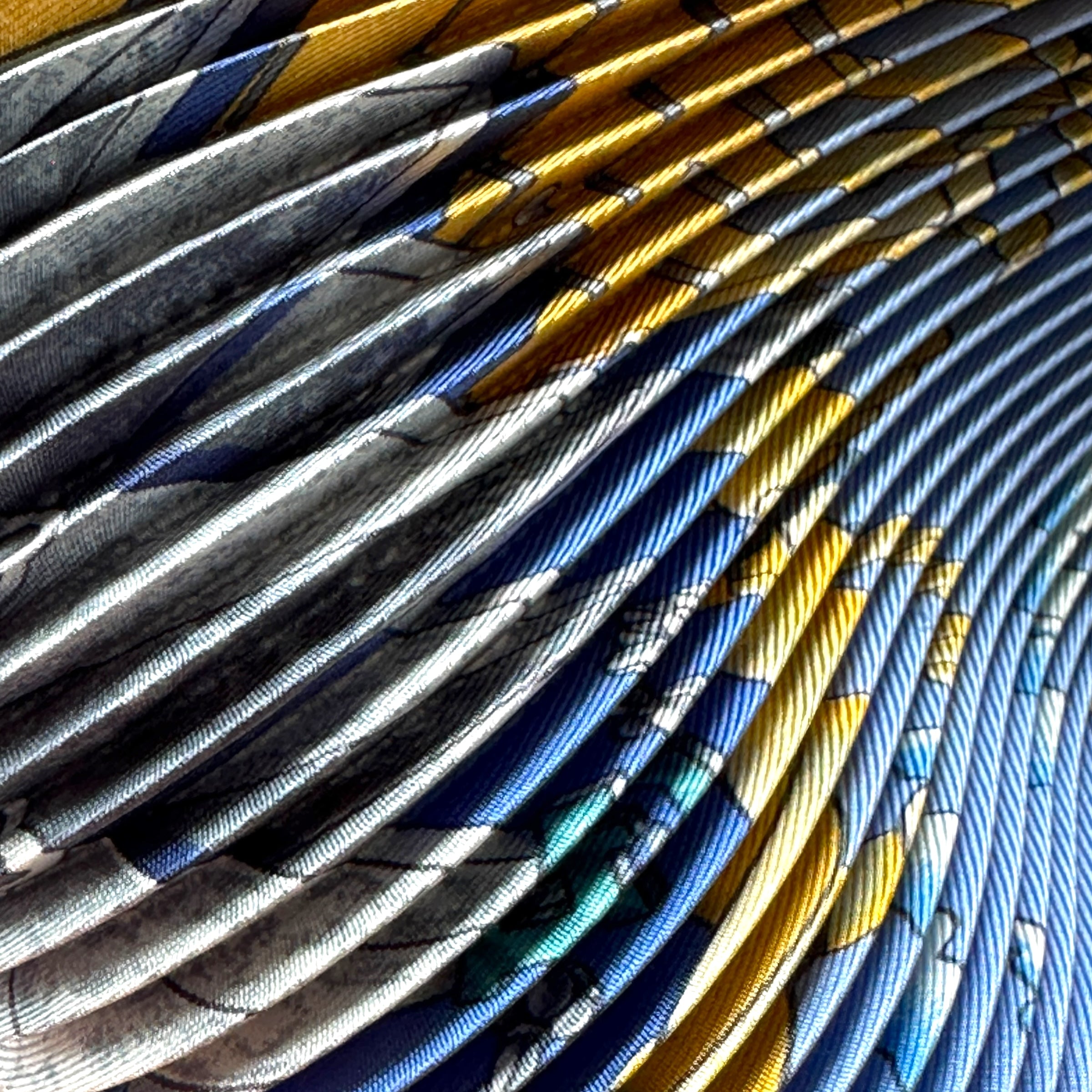 Détail du motif en hublot et effets de perspective