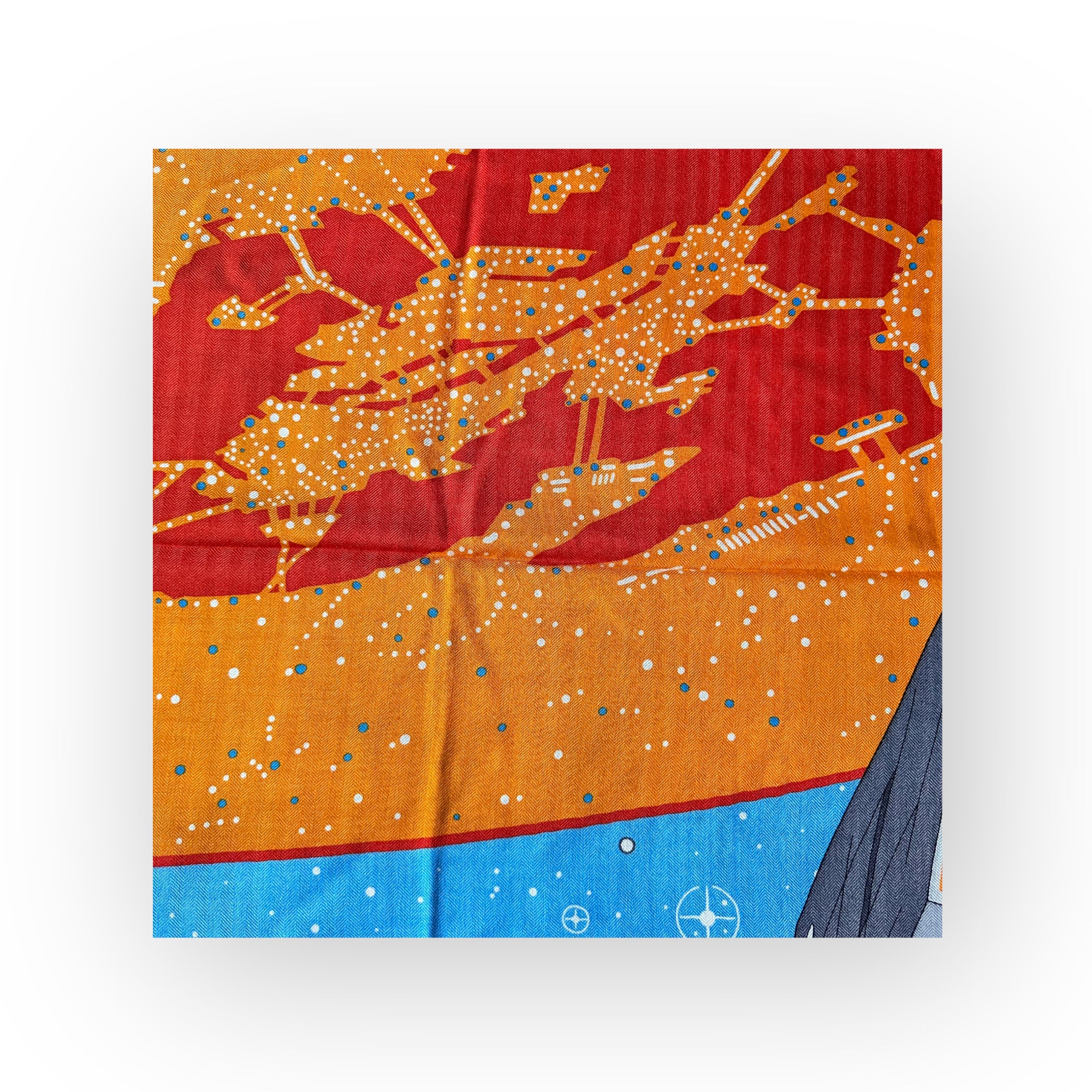 HERMES ODYSSEY - HERMES-SILK AND CASHMERE SCARF 100cm