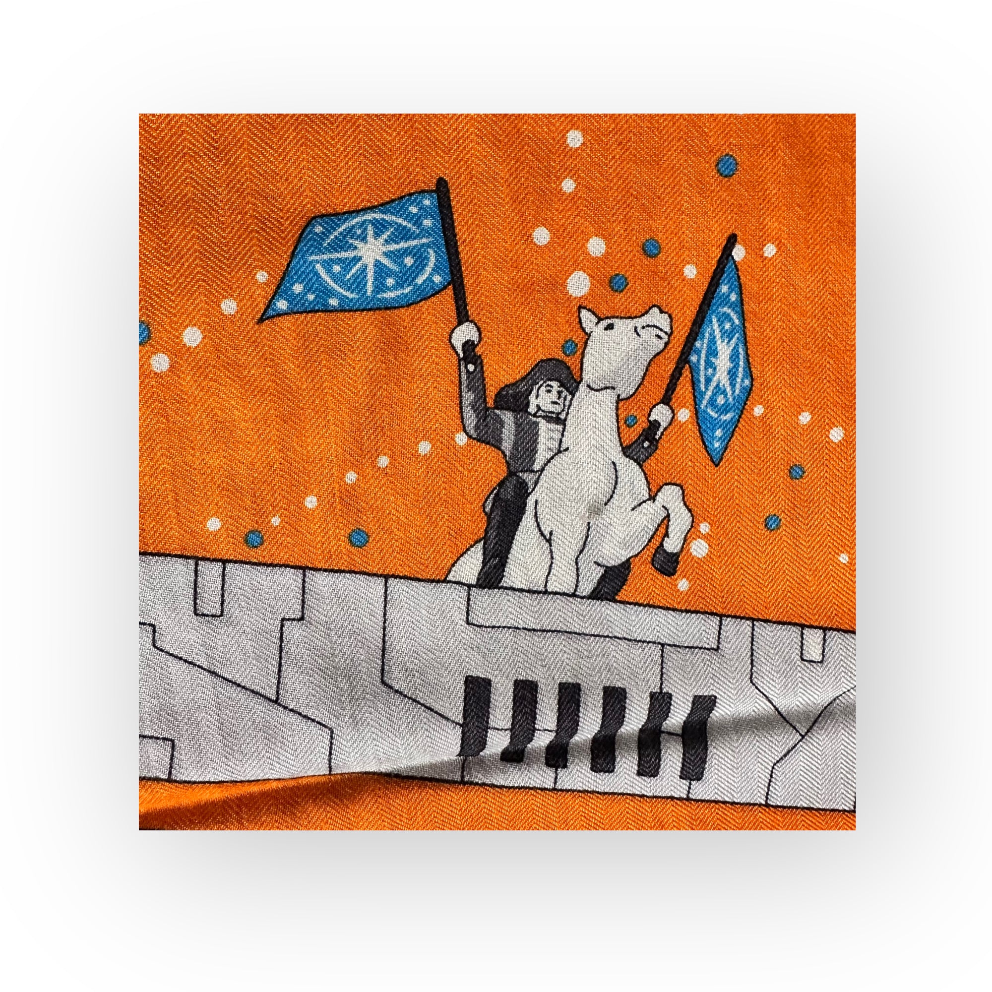 HERMES ODYSSEY - HERMES-SILK AND CASHMERE SCARF 100cm