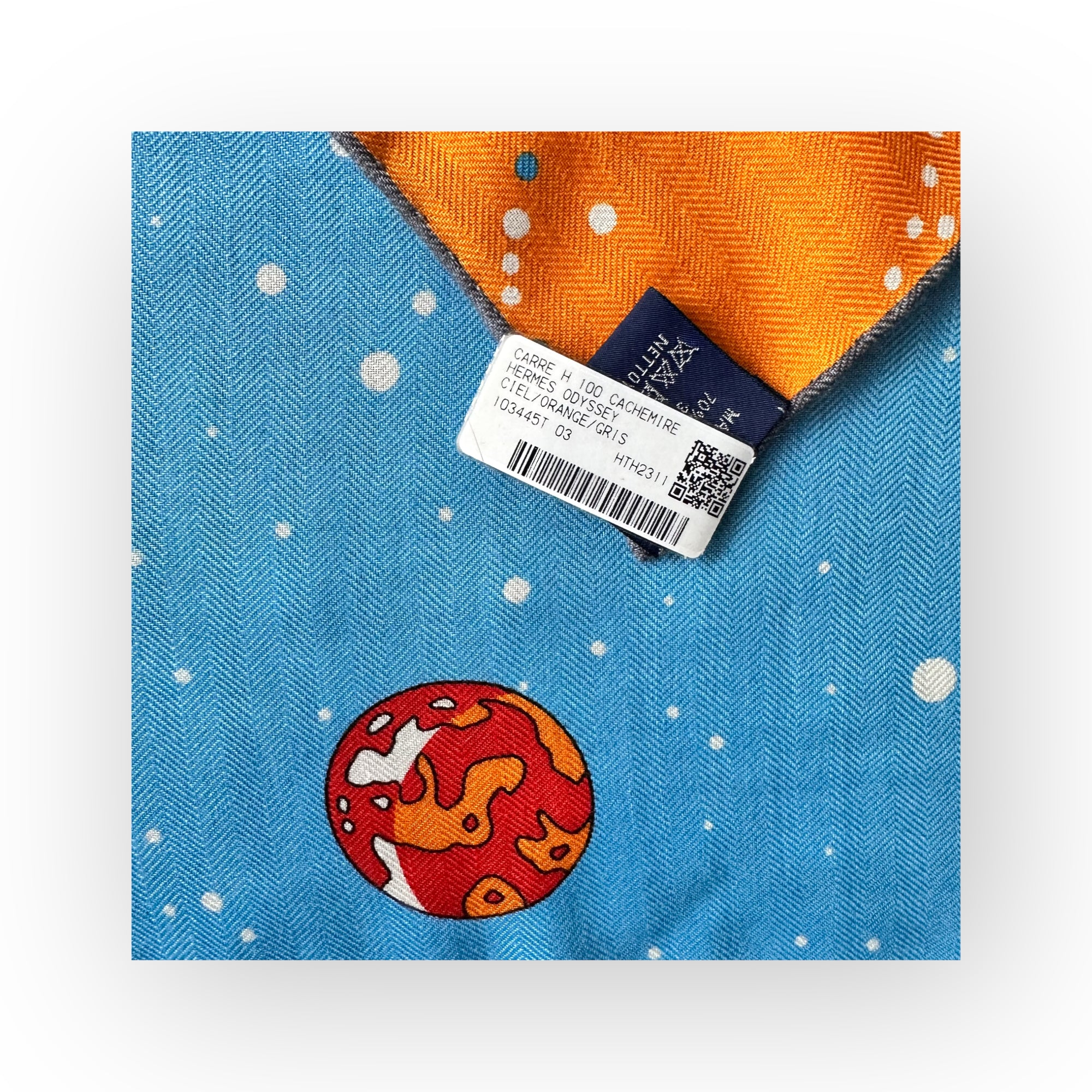 HERMES ODYSSEY - HERMES-SILK AND CASHMERE SCARF 100cm