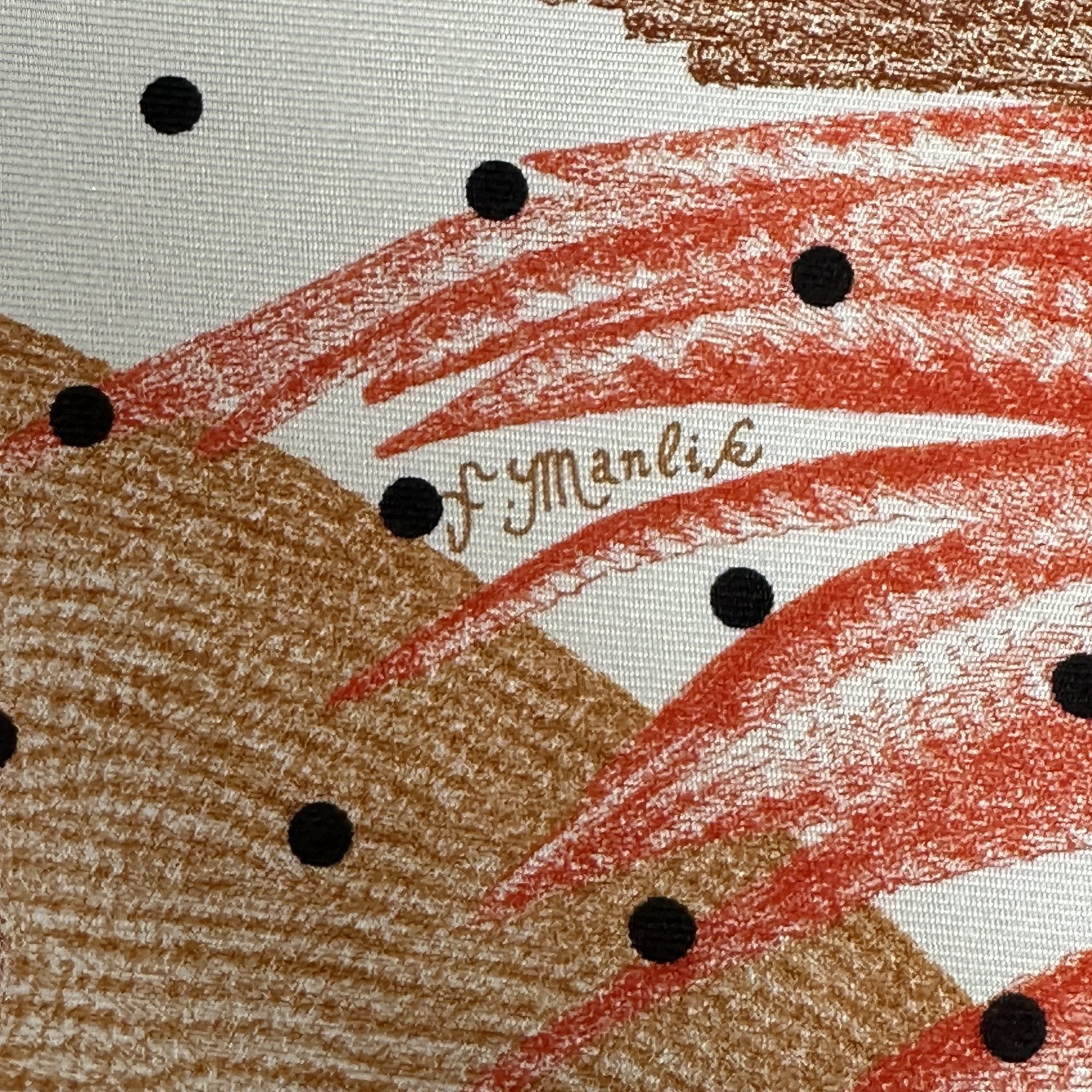 siganture de l'artiste florence manlik du carre hermes 