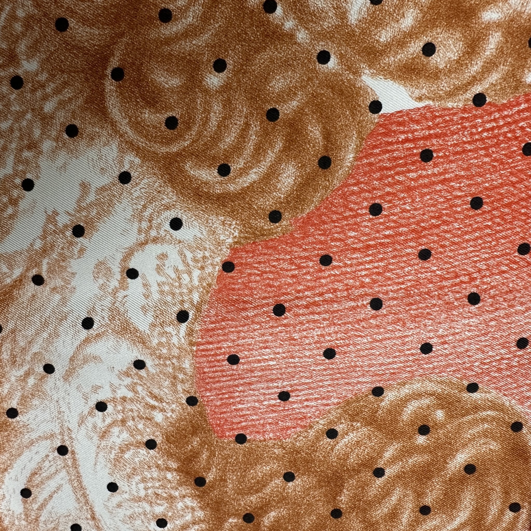 foulard hermes orange creme et marron 